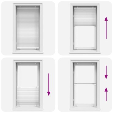 vidaXL Πλισέ περσίδα Λευκό 75x100 cm Πλάτος υφάσματος 74,4 cm