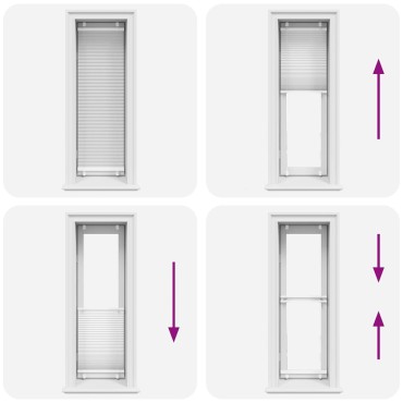 vidaXL Πλισέ περσίδα Λευκό 50x150 cm Πλάτος υφάσματος 49,4 cm
