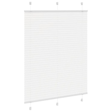 vidaXL Πλισέ περσίδα Λευκό 105x150 cm Πλάτος υφάσματος 104,4 cm