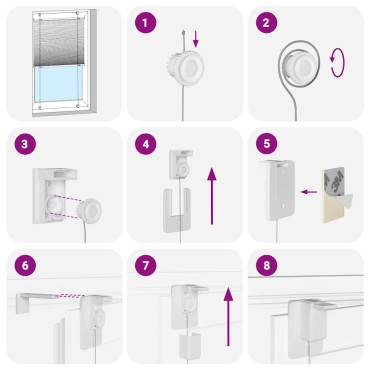 vidaXL Πλισέ περσίδα Λευκό 105x150 cm Πλάτος υφάσματος 104,4 cm