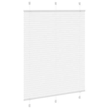vidaXL Πλισέ περσίδα Λευκό 105x100 cm Πλάτος υφάσματος 104,4 cm