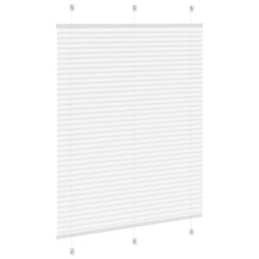 vidaXL Πλισέ περσίδα Λευκό 105x100 cm Πλάτος υφάσματος 104,4 cm
