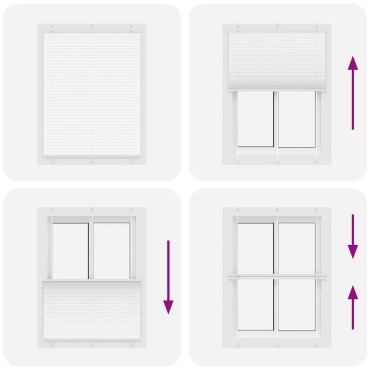 vidaXL Πλισέ περσίδα Λευκό 105x100 cm Πλάτος υφάσματος 104,4 cm