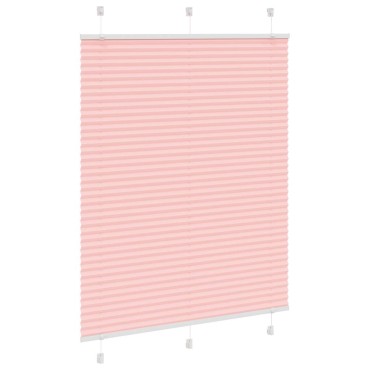 vidaXL Πλισέ περσίδα ροζ 105x150 cm Πλάτος υφάσματος 104,4 cm