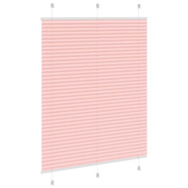 vidaXL Πλισέ περσίδα ροζ 105x150 cm Πλάτος υφάσματος 104,4 cm