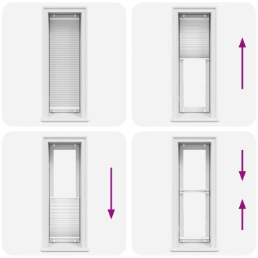 vidaXL Πλισέ περσίδα Λευκό 50x100 cm Πλάτος υφάσματος 49,4 cm