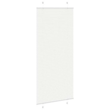 vidaXL Πλισέ περσίδα Λευκό 100x200 cm Πλάτος υφάσματος 99,4 cm