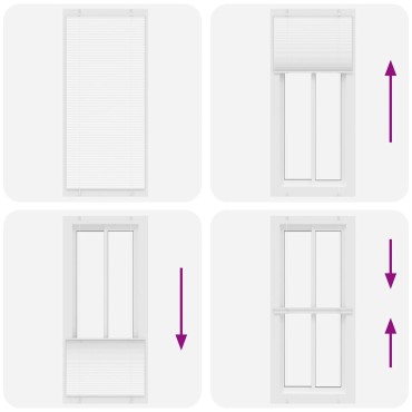 vidaXL Πλισέ περσίδα Λευκό 100x200 cm Πλάτος υφάσματος 99,4 cm