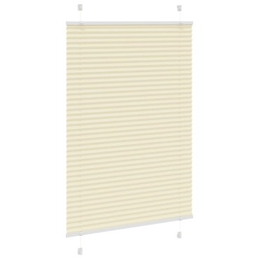 vidaXL Πλισέ περσίδα Κρέμα 85x150 cm Πλάτος υφάσματος 84,4 cm