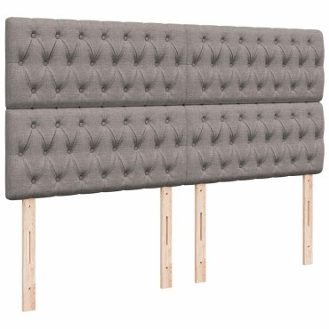 vidaXL Οθωμανικό κρεβάτι με στρώμα Taupe 180x200cm ύφασμα