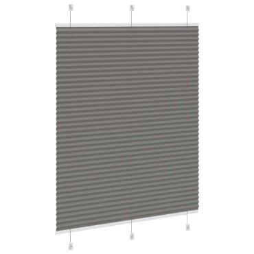 vidaXL Πλισέ περσίδα Ανθρακί 110x150 cm Πλάτος υφάσματος 109,4 cm