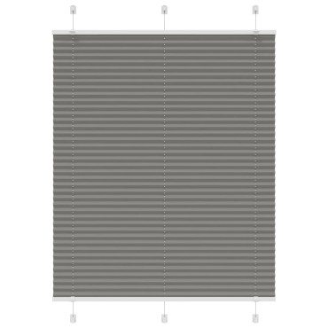 vidaXL Πλισέ περσίδα Ανθρακί 110x100 cm Πλάτος υφάσματος 109,4 cm