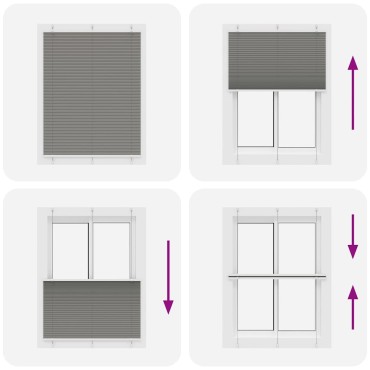 vidaXL Πλισέ περσίδα Ανθρακί 110x100 cm Πλάτος υφάσματος 109,4 cm