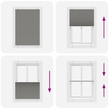 vidaXL Πλισέ περσίδα Ανθρακί 85x150 cm Πλάτος υφάσματος 84,4 cm
