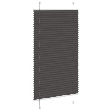 vidaXL Πλισέ περσίδα Μαύρο 80x150 cm Πλάτος υφάσματος 79,4 cm