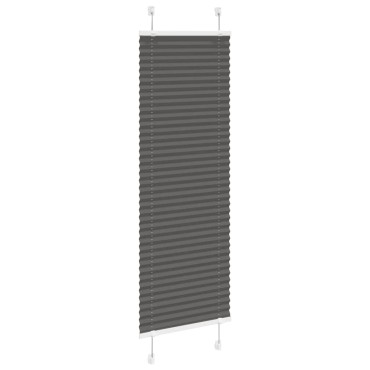 vidaXL Πλισέ περσίδα Μαύρο 45x150 cm Πλάτος υφάσματος 44,4 cm