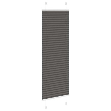 vidaXL Πλισέ περσίδα Μαύρο 45x150 cm Πλάτος υφάσματος 44,4 cm