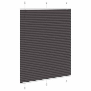 vidaXL Πλισέ περσίδα Μαύρο 110x150 cm Πλάτος υφάσματος 109,4 cm