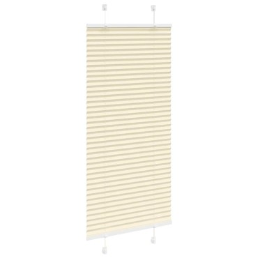 vidaXL Πλισέ περσίδα Κρέμα 60x150 cm Πλάτος υφάσματος 59,4 cm