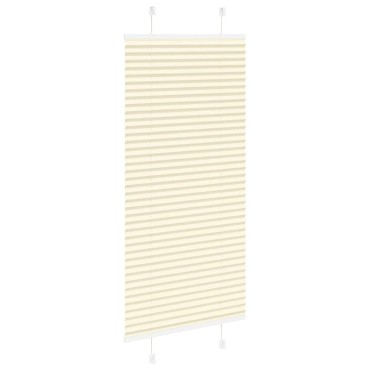 vidaXL Πλισέ περσίδα Κρέμα 60x150 cm Πλάτος υφάσματος 59,4 cm
