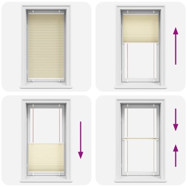 vidaXL Πλισέ περσίδα Κρέμα 75x100 cm Πλάτος υφάσματος 74,4 cm