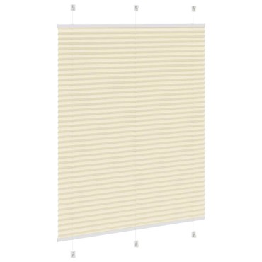 vidaXL Πλισέ περσίδα Κρέμα 110x100 cm Πλάτος υφάσματος 109,4 cm