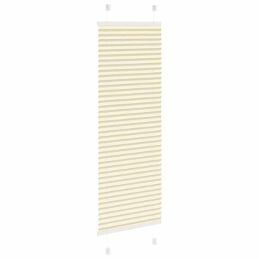 vidaXL Πλισέ περσίδα Κρέμα 50x100 cm Πλάτος υφάσματος 49,4 cm