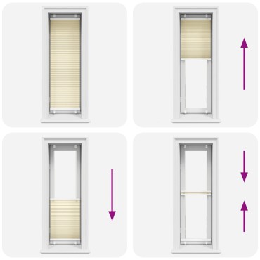 vidaXL Πλισέ περσίδα Κρέμα 50x100 cm Πλάτος υφάσματος 49,4 cm