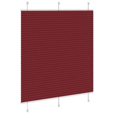 vidaXL Πλισέ περσίδα Μπορντό κόκκινο 115x150 cm Πλάτος υφάσματος