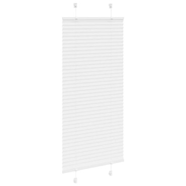 vidaXL Πλισέ περσίδα Λευκό 60x100 cm Πλάτος υφάσματος 59,4 cm