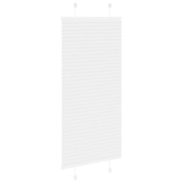 vidaXL Πλισέ περσίδα Λευκό 60x100 cm Πλάτος υφάσματος 59,4 cm