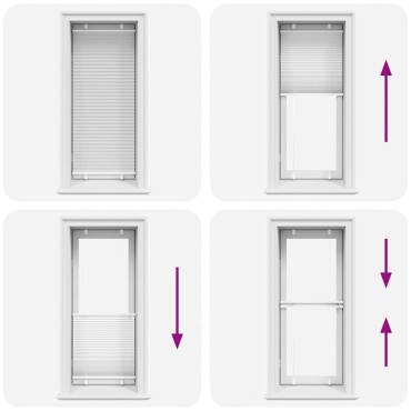 vidaXL Πλισέ περσίδα Λευκό 60x100 cm Πλάτος υφάσματος 59,4 cm