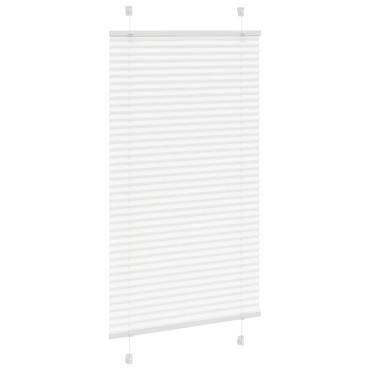 vidaXL Πλισέ περσίδα Λευκό 70x100 cm Πλάτος υφάσματος 69,4 cm