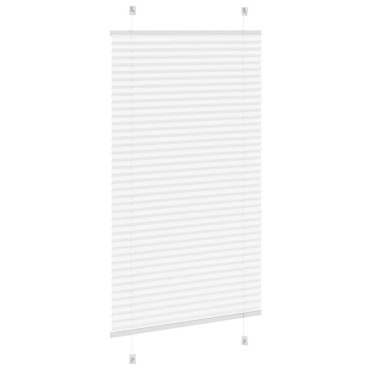 vidaXL Πλισέ περσίδα Λευκό 70x100 cm Πλάτος υφάσματος 69,4 cm