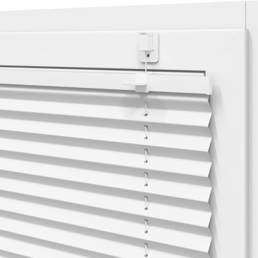 vidaXL Πλισέ περσίδα Λευκό 70x100 cm Πλάτος υφάσματος 69,4 cm