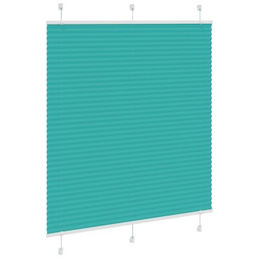 vidaXL Πλισέ περσίδα Petrol Green 120x150 cm Πλάτος υφάσματος 119,4 cm