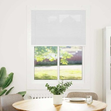 vidaXL Πλισέ περσίδα Λευκό 85x100 cm Πλάτος υφάσματος 84,4 cm