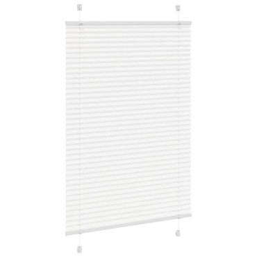 vidaXL Πλισέ περσίδα Λευκό 85x100 cm Πλάτος υφάσματος 84,4 cm