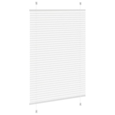 vidaXL Πλισέ περσίδα Λευκό 85x100 cm Πλάτος υφάσματος 84,4 cm