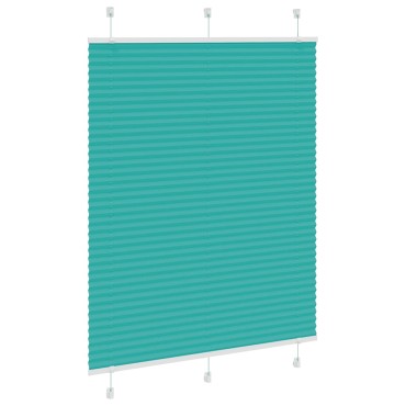 vidaXL Πλισέ περσίδα πετρόλ πράσινο 105x150 cm Πλάτος υφάσματος