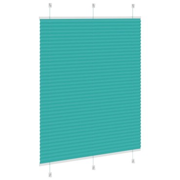 vidaXL Πλισέ περσίδα πετρόλ πράσινο 105x150 cm Πλάτος υφάσματος