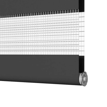 vidaXL Ζέβρα τυφλή Μαύρο Πλάτος υφάσματος 110,9 εκ. Πολυεστέρας