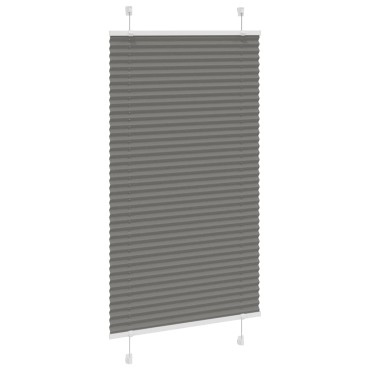 vidaXL Πλισέ περσίδα Ανθρακί 75x100 cm Πλάτος υφάσματος 74,4 cm