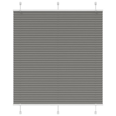 vidaXL Πλισέ περσίδα Ανθρακί 120x100 cm Πλάτος υφάσματος 119,4 cm