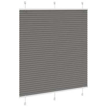 vidaXL Πλισέ περσίδα Ανθρακί 120x100 cm Πλάτος υφάσματος 119,4 cm