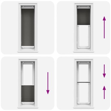 vidaXL Πλισέ περσίδα Μαύρο 40x100 cm Πλάτος υφάσματος 39,4 cm