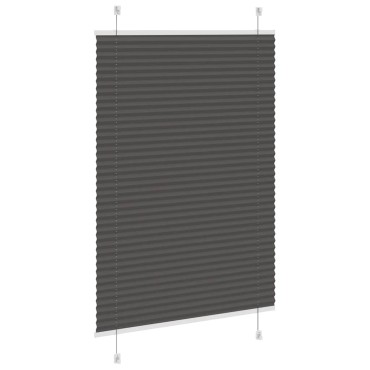 vidaXL Πλισέ περσίδα Μαύρο 85x100 cm Πλάτος υφάσματος 84,4 cm