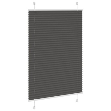 vidaXL Πλισέ περσίδα Μαύρο 85x150 cm Πλάτος υφάσματος 84,4 cm