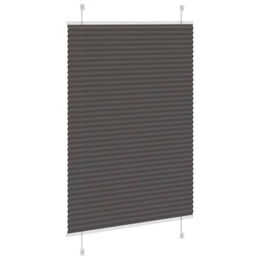 vidaXL Πλισέ περσίδα Μαύρο 85x150 cm Πλάτος υφάσματος 84,4 cm