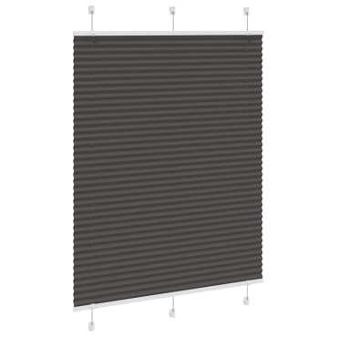 vidaXL Πλισέ περσίδα Μαύρο 110x100 cm Πλάτος υφάσματος 109,4 cm